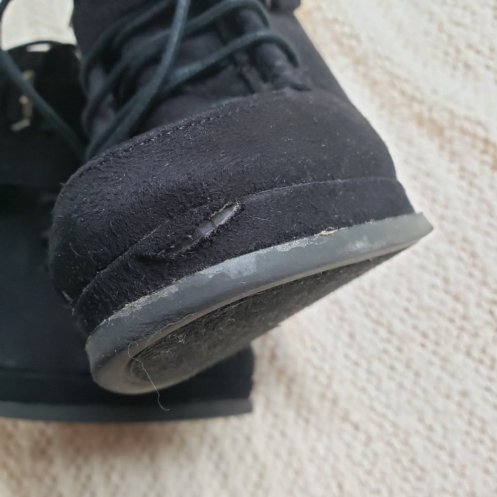 Mossimo Black Faux Suede Boots 7.5 - Picture 3 of 7